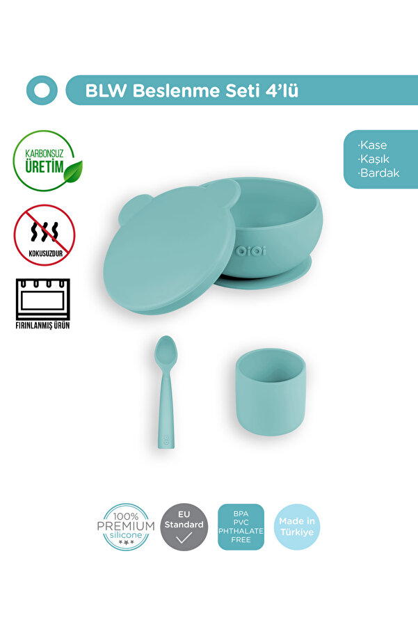 OiOi Blw Silikon Beslenme Seti - Yeşil