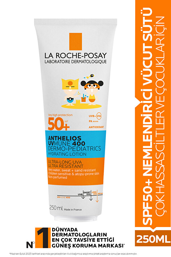 La Roche Posay Anthelios Dermo Pediatrics Uvumne 400 SPF50+ Güneş Koruyucu Vücut Sütü 250ml- Çocuklar İçin