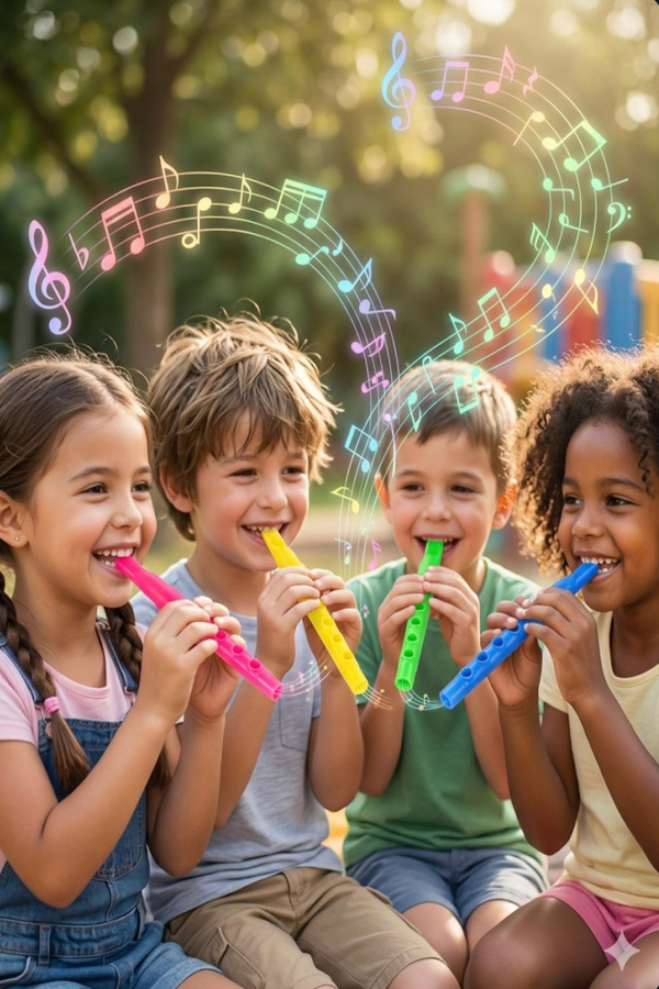 Hyd 15 Adet Oyuncak Renkli Plastik Mini Flüt Müzik Aleti 12,5cm Okul Öncesi Doğum Günü Karne Hediyesi