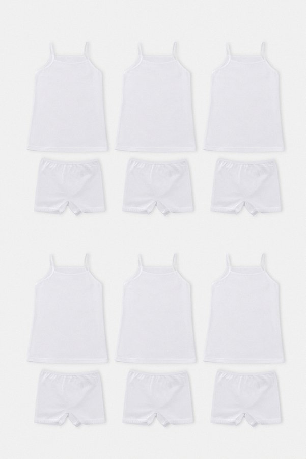 TRENDYOLKIDS White 12-Piece Girls' Underwear Set Tkdss26Cc00001