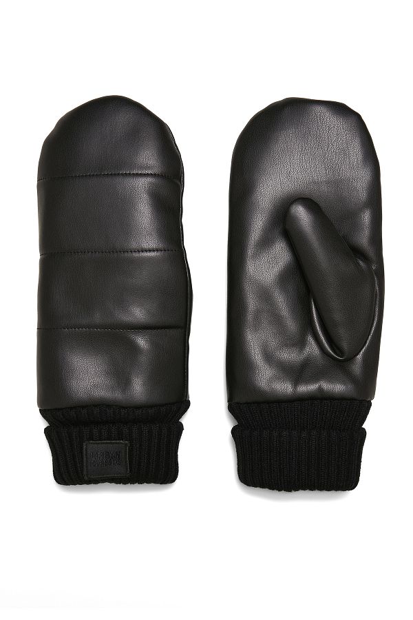 Urban Classics-Unisex Puffer Imitation Leather Gloves 1