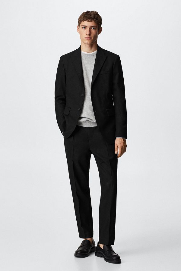 MANGO Man-37027105 Jacken und Blazer Schwarz 1