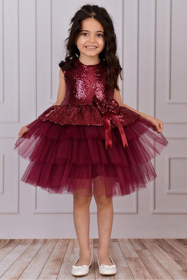 Burgundy birthday dress clearance