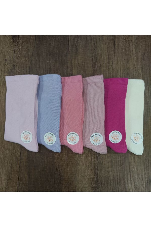 Leement socks-جوارب قطنية منقوشة 6 أزواج قطن ممشط معطر قابل للغسل 1