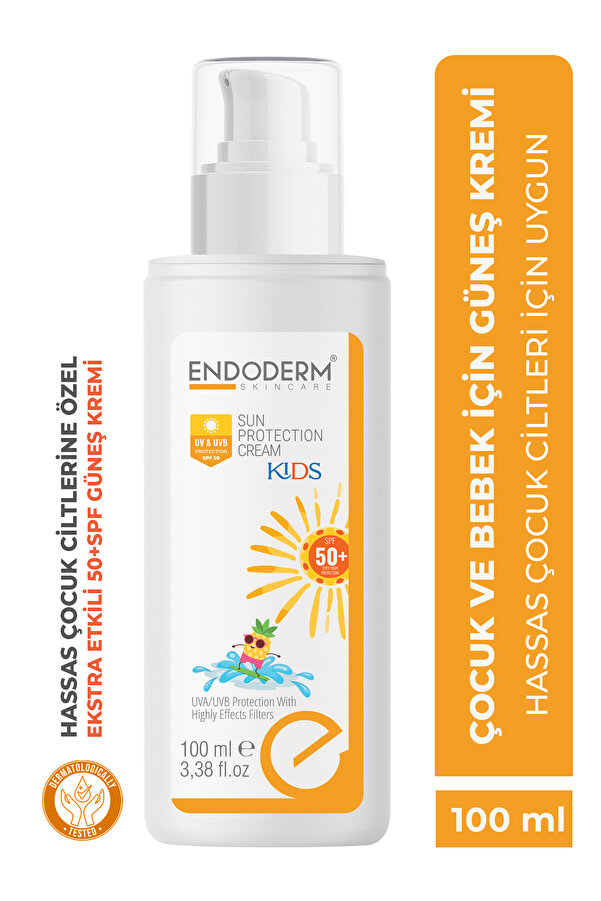 Endoderm Sun Protection KIDS Cream Mineral Filtreli Yüksek Koruma Nemlendirici Çocuk Güneş Kremi Spray 100ml