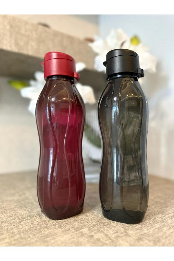 KÜÇÜK EW-Set of 2 Eco Bottle Water Bottle - Practical Lid Flask 2x 750 Ml 1
