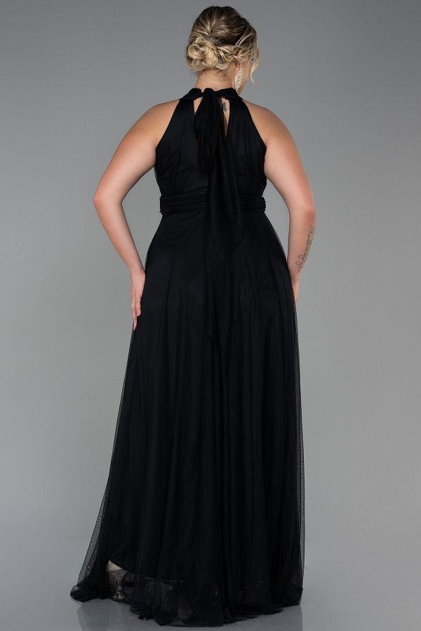 Plus size black halter dress 2025