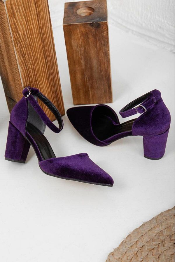 Purple velvet shoes womens discount