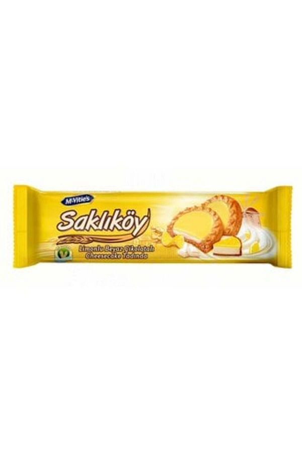 Ülker-Saklıköy Biscuit with Lemon and White Chocolate - 100Gr (12 Pcs) 1