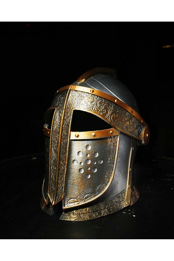 FEHU 3D PRINTING-Medieval Knight Helmet Wearable-Movable 1