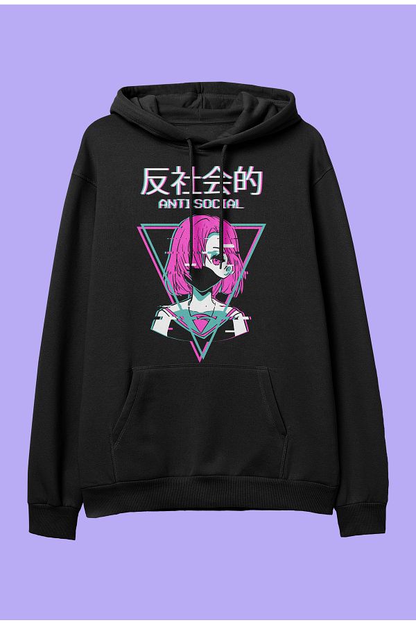 Vaporwave anime hoodie online
