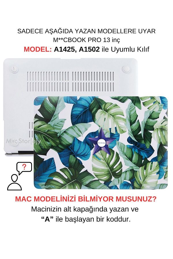 Mcstorey-Macbook Pro Case 13 Inch Flower03 (OLD MODEL WITH HDMI 2012-2015) Compatible With A1425 A1502 1