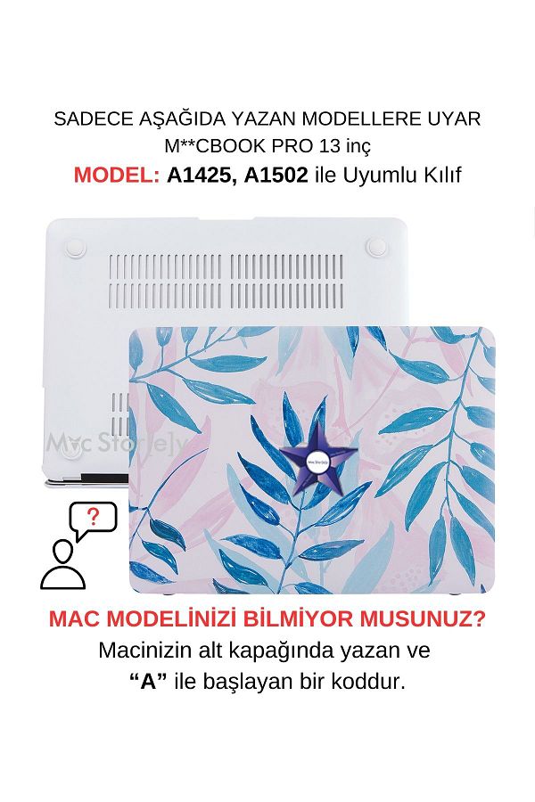 Mcstorey-Macbook Pro Case 13 Inch Flower02 (OLD MODEL with HDMI 2012-2015) Compatible With A1425 A1502 1