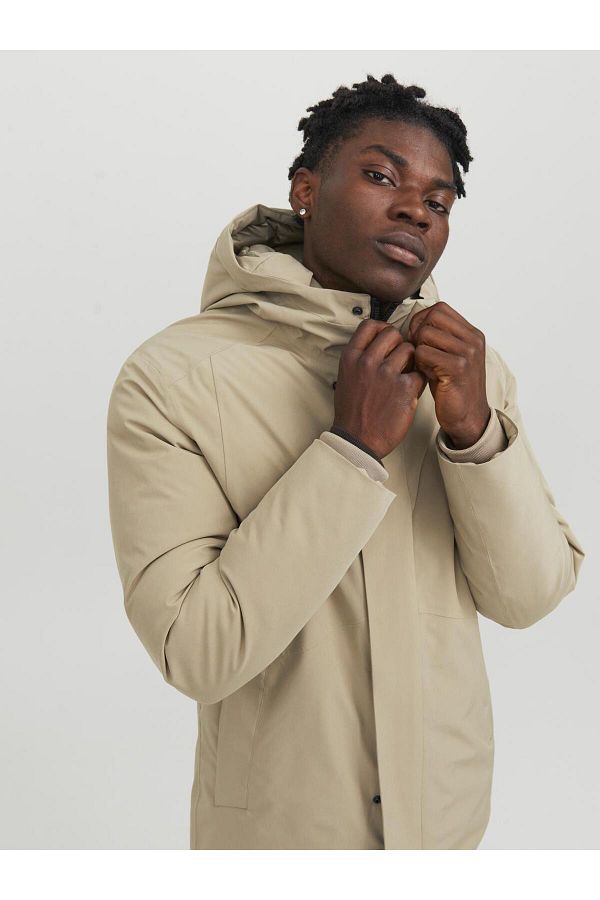 Jack Jones Winter Jacket White Parka Trendyol
