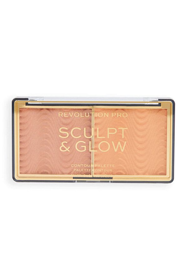 Revolution Pro-Highlighter Sculpt & Glow Palette Medium Deep 1