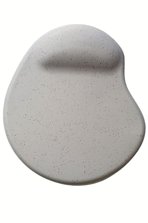 usin-Oval Gray Sand Pattern Wrist Support Non-Slip Computer Notebook Mouse Pad-Maus Pad with Wristband 1
