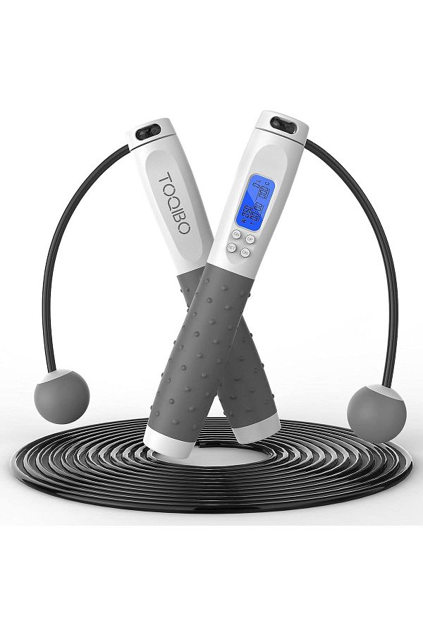 TOQIBO-Professional Digital Counter Jump Rope with Non-slip Handles and Adjustable Bearing 1