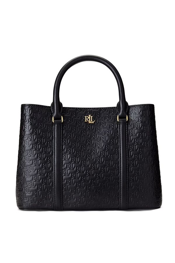 Lauren Ralph Lauren Embossed Leather Large Marcy Satchel Trendyol