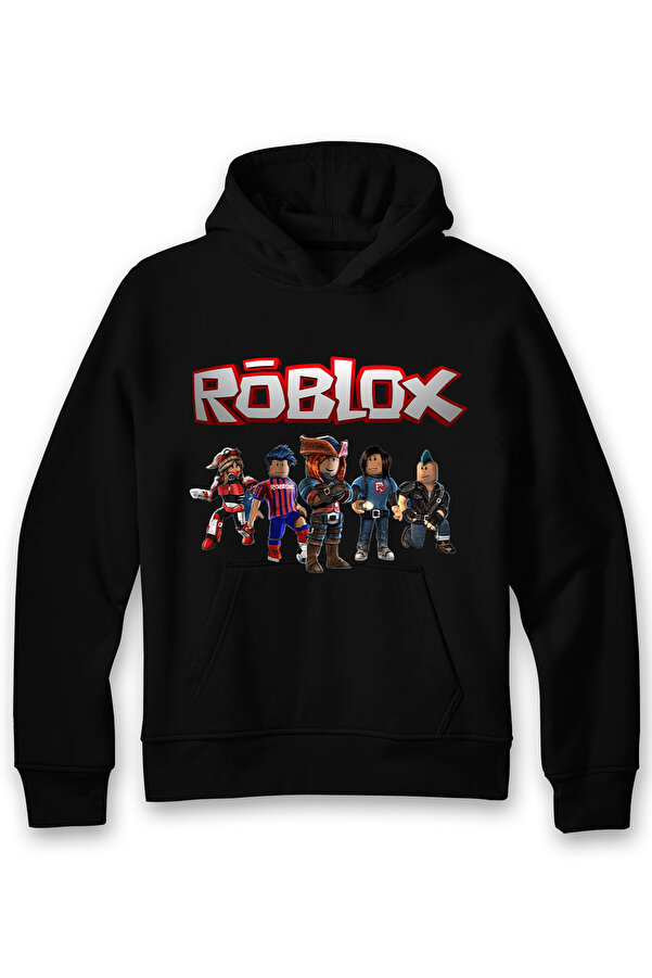 ADA BEBEK ÇOCUK Unisex Oversize Roblox Baskılı Çocuk Sweatshirt