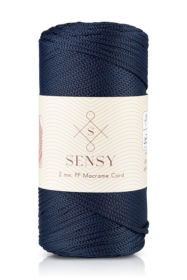 SENSY-2 Mm - 200 gr Polyester Macrame Thread Navy Blue 230 M Polyester Macrame Thread Supla Thread And Bag Thread 1