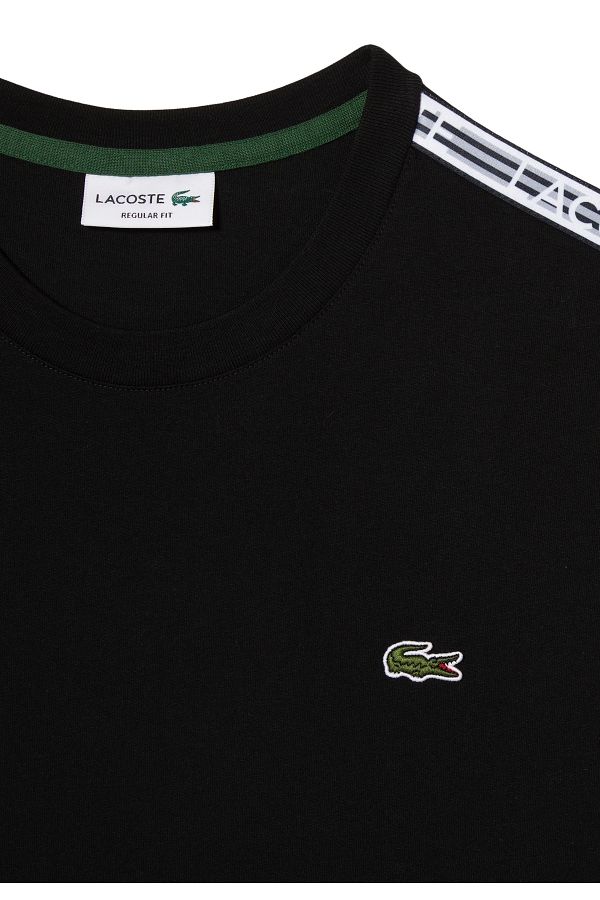 Lacoste T Shirt Kurzarmshirt mit Rundhalsausschnitt Label Tapes und gesticktem Logo Trendyol