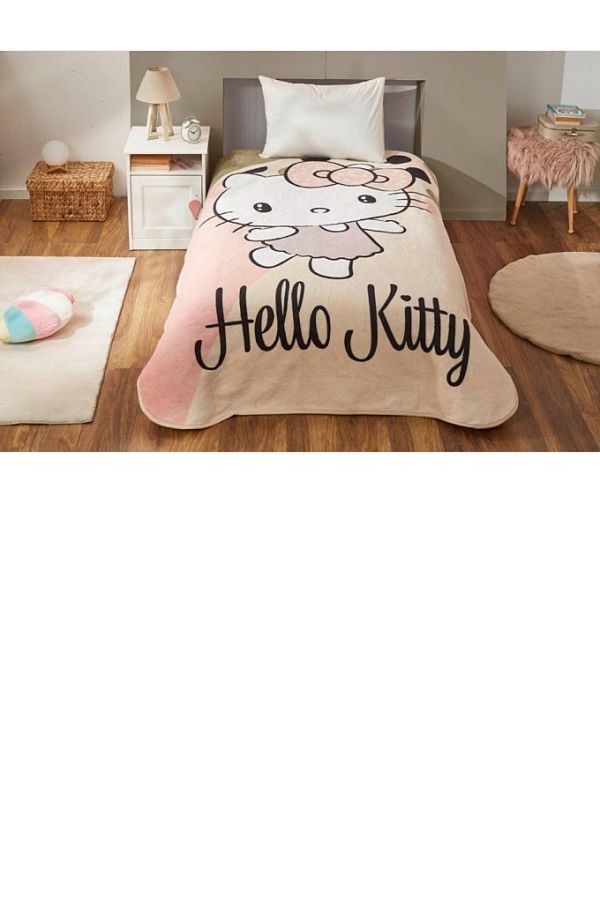 Taç-Licensed Single Hello Kıtty Spring Blanket 1