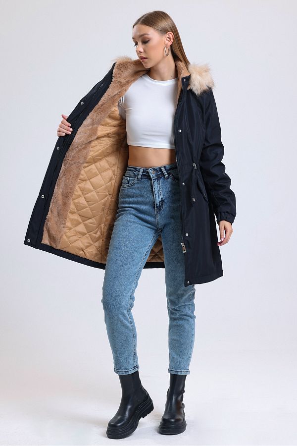 Hooded drawstring boyfriend trends sale