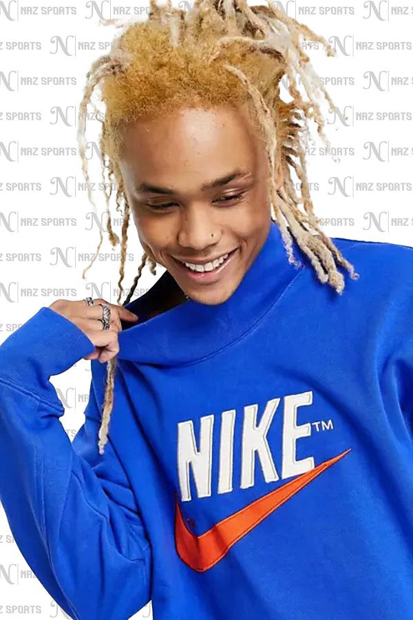 Nike Sports Sweatshirt Dark blue Loose Trendyol