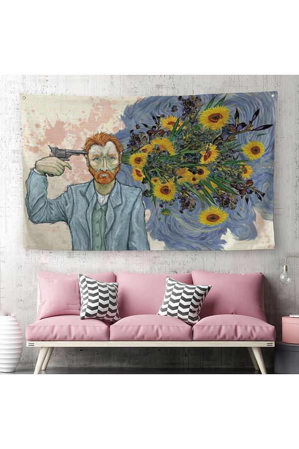 Harita Sepeti-Vincent van Gogh Surreal Suicide Wall Cover-Carpet-6659 1