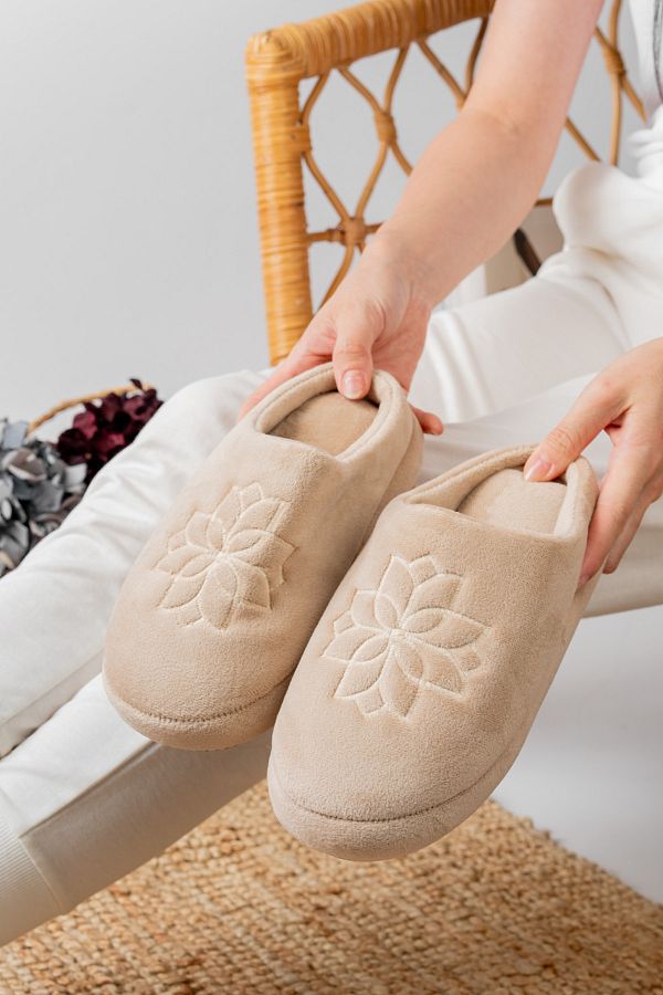 Velvet house slippers best sale
