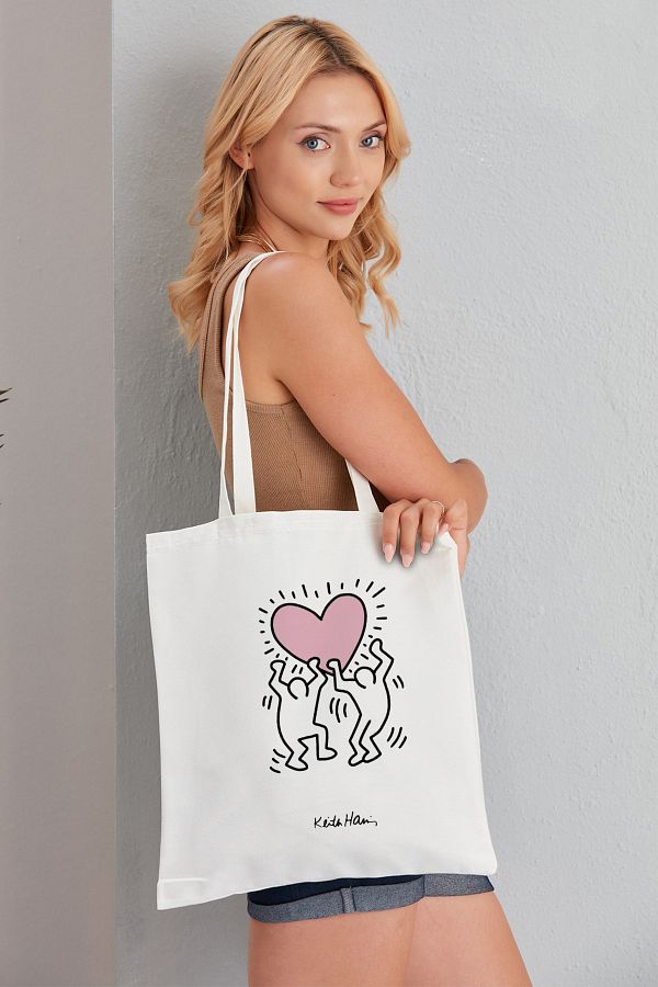eliminucunda Keith Haring Model Printed Daily Use Special Printing Tote Shoulder Bag Gift Tote Bag Trendyol