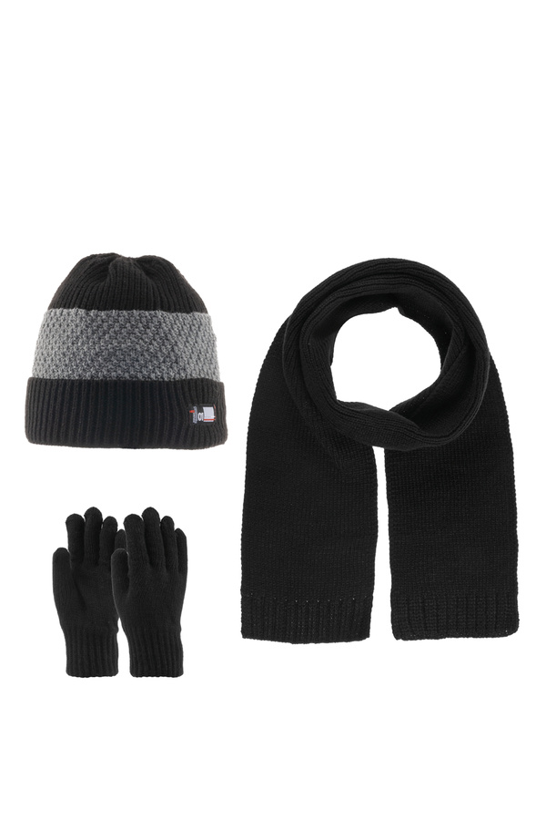 Kitti 4-8 Yaş Erkek Bebek & Çocuk Atkı Bere Eldiven 3'lü Takım