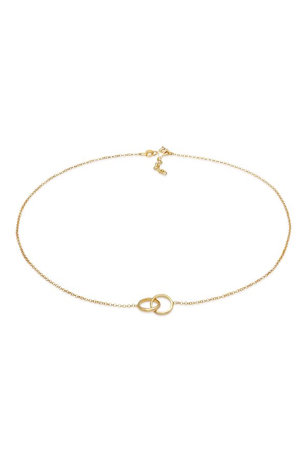 ELLI-Halskette Choker Ringe Kreis Minimal Trend 925 Silber 1