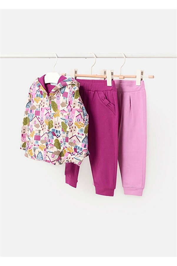 Mayoral Baby Girl Jacketed Tracksuit Set Pink 2870- Trendyol