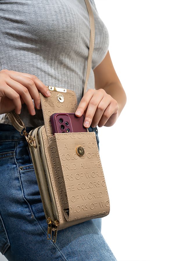 Women's wallet with crossbody strap on sale