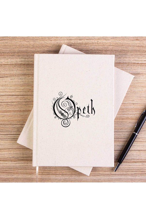 modacreatezepplin-Opeth Logo Classic 2 Unlined Canvas Notebook 1