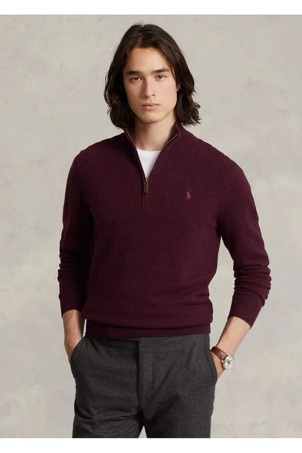 Ralph Lauren Merino Wool Quarter Zip Jumper Trendyol