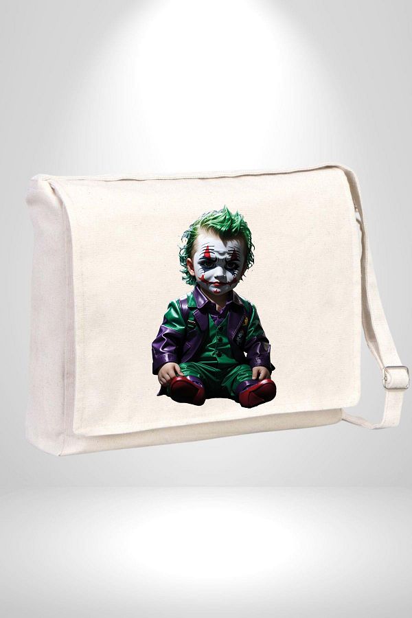 neopolis Baby Joker Artificial Intelligence Design Women s Men s Canvas Messenger Bag Trendyol