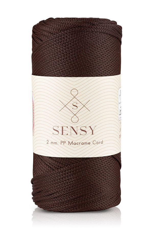 SENSY-2 Mm - 200 gr Polyester Macrame Thread Brown 230 M Polyester Macrame Thread Suppla Rope And Bag Thread 1