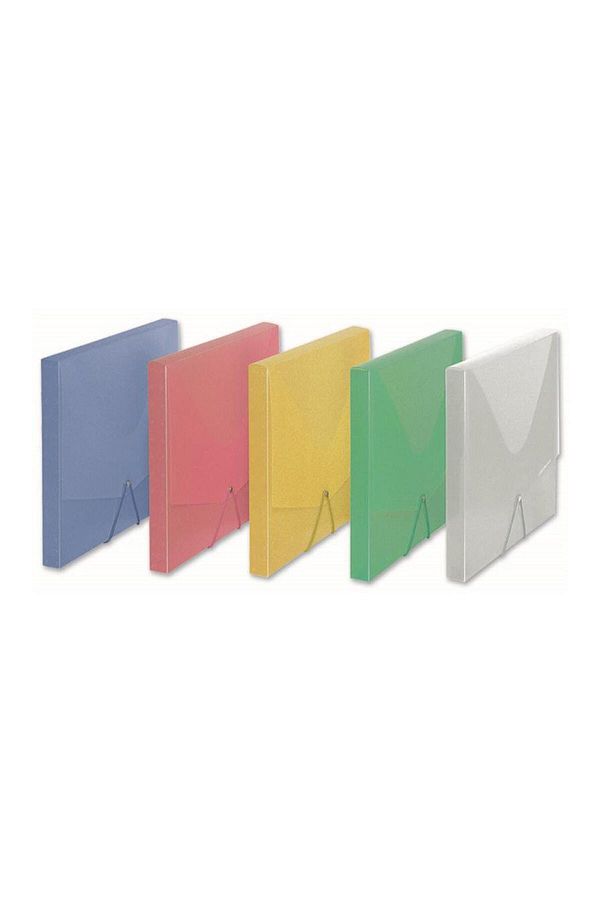 Comix-Elastic Box File Transparent Colors A4 A1260 1