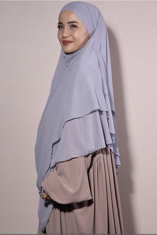 özlem giyim-TESETTUR 3-LAYER SCRAMBLED WITHOUT SCRAMBLESS SUFLE KHIMAR 1