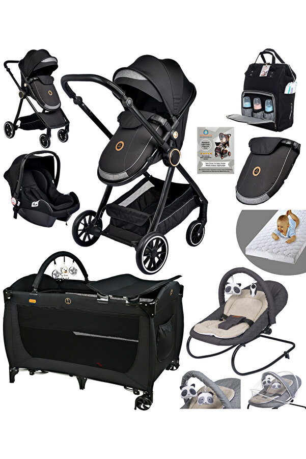 Baby Home 9 In 1 Full Takım 990 Travel Sistem Bebek Arabası 560 Oyun Parkı Yatak Beşik 330 Ev Tipi Ana Kucağı