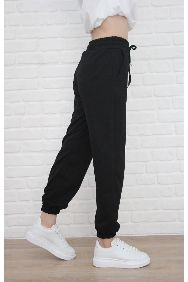 THE WHITE Cotton Rubber Leg Thick Sweatpants Trendyol