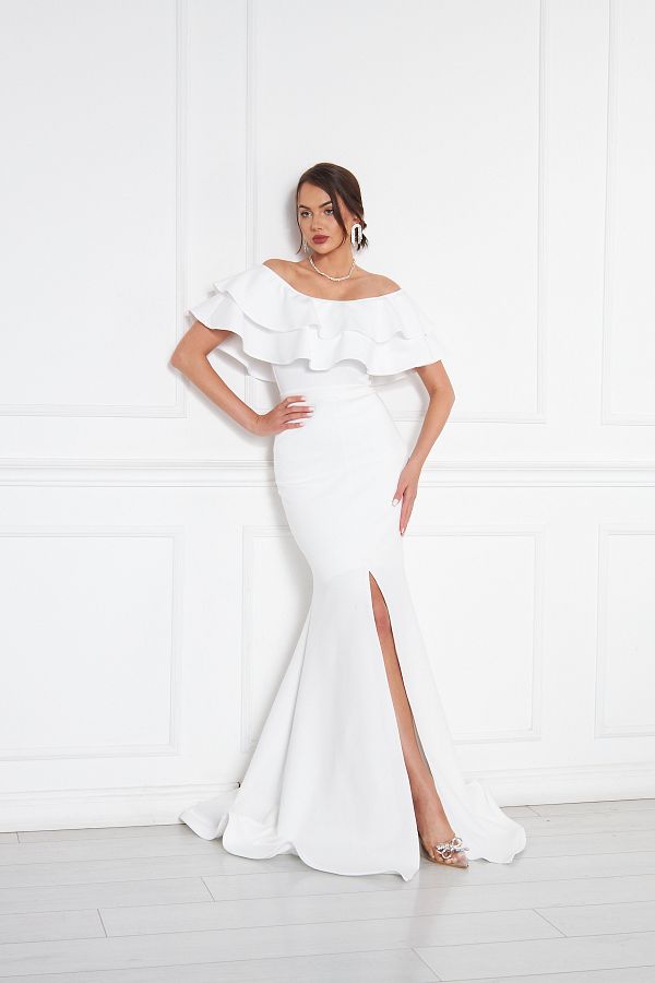 White scuba dress plus size discount