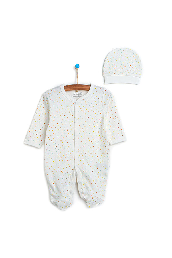 ebebek Hello Baby HelloBaby Yenidoğan Bebek Little Star Kendinden Eldivenli Tulum- Şapka 2li Set Unisex