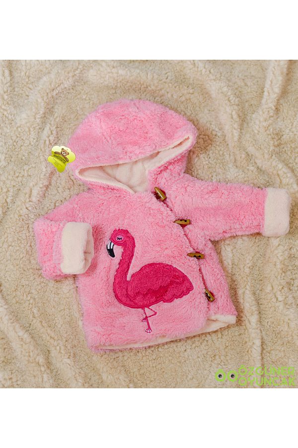 OZGUNER Cute Figured Plush Baby Coat 3 6 Months 9 12 Months Trendyol