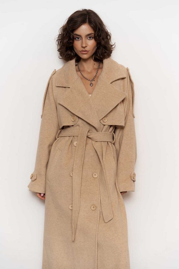 Mai Collection Moscow Mink Cashmere Coat Trendyol