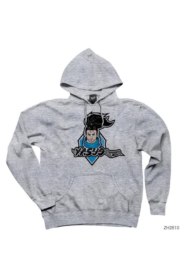 modacreatezepplin LoL Yasuo Legend Gray Hooded Sweatshirt Hoodie Trendyol