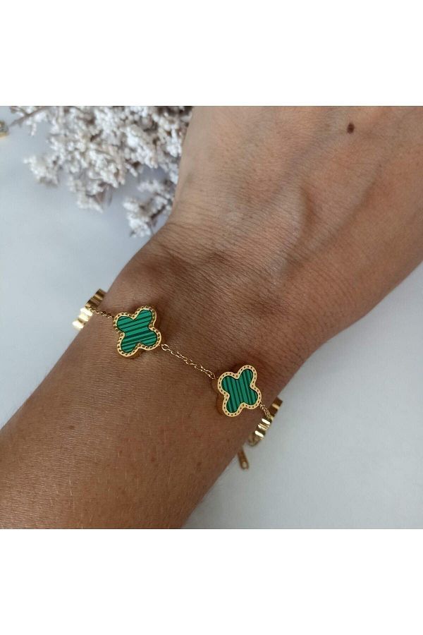 Green shop clover bracelet