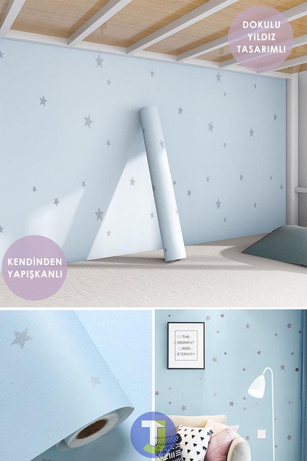 Technojet-Self Adhesive Star Look Kitchen Wall Cabinet Kids Room Covering 60X100cm 1